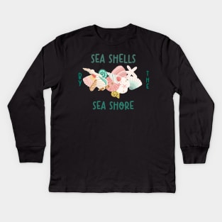 Sea Shells Kids Long Sleeve T-Shirt